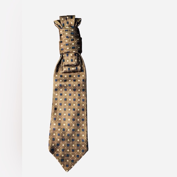 tom james Jewelry - Brown and Blue Geometric Necktie Necklace NO BROOCH NO NECKLACE